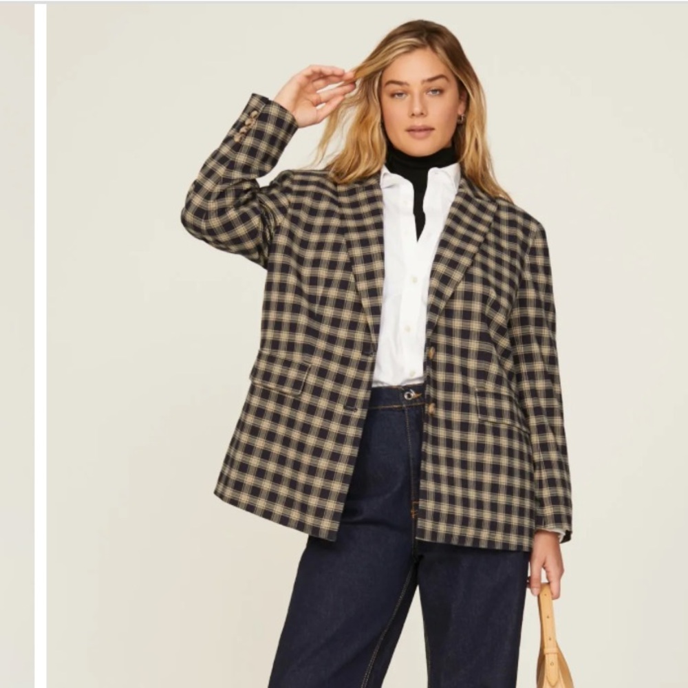 Stine Goya Checkered Blazer Jacket